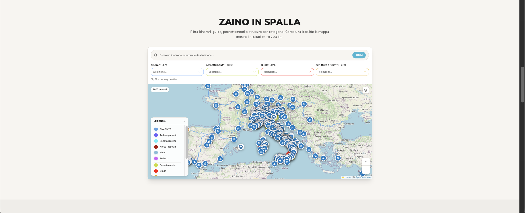 Mappa e ricerca — dopo
